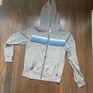 Aviator Nation Blue 5-Stripe Zip Up